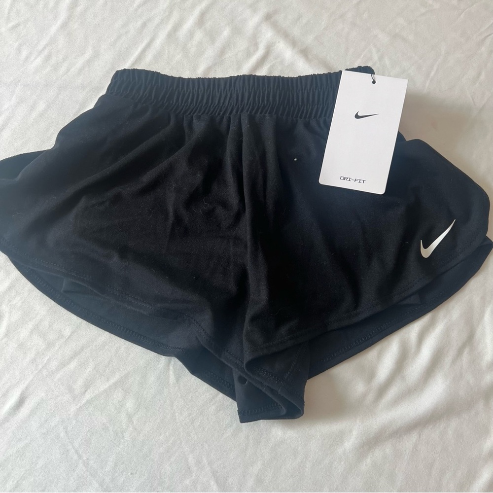 Nike Dri-FIT Girls Black Running Athletic Shorts Size 4 XS 3-4Y NWT
